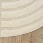 Preview: Wohnzimmer Schlafzimmer Teppich Shape Strich Muster strapazierfähig creme grau