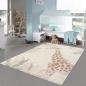 Preview: Kinderzimmer Teppich mit Giraffenmuster in creme beige