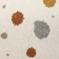 Preview: Cremefarbener Teppich mit Farbklecksen in Braun- und Grautönen: Künstlerische Eleganz für Ihr Zuhause
