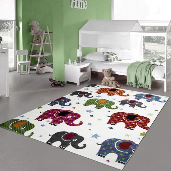 Teppich Pflegeleicht, mit Allergiker für Teppich-Traum Schmetterlingen: und | preiswert Kinderzimmer geeignet