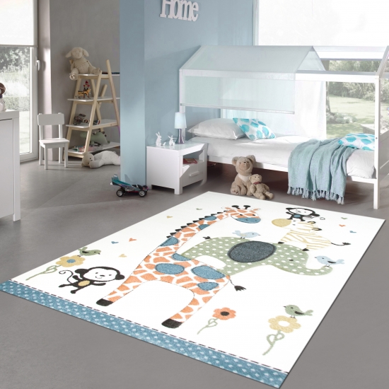 Teppich für Kinderzimmer mit Pflegeleicht, Teppich-Traum | geeignet Schmetterlingen: und Allergiker preiswert