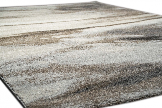Designer Teppich Wohnzimmerteppich Kurzflor Teppich Optik | braun von Natur Carpetia.de Teppich-Traum grau