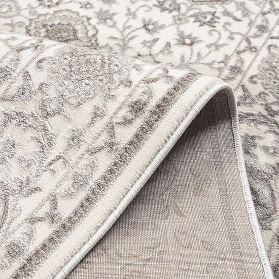 Designer Teppich mit Oriental Muster in Beige