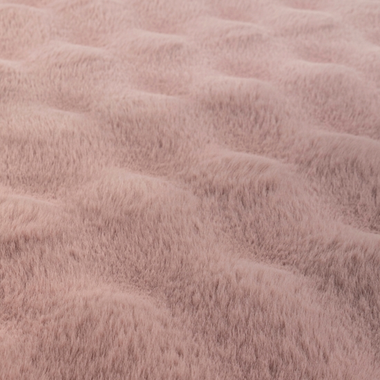 Wohnzimmerteppich flauschig weich Antirutsch in Bubbleform Rosa