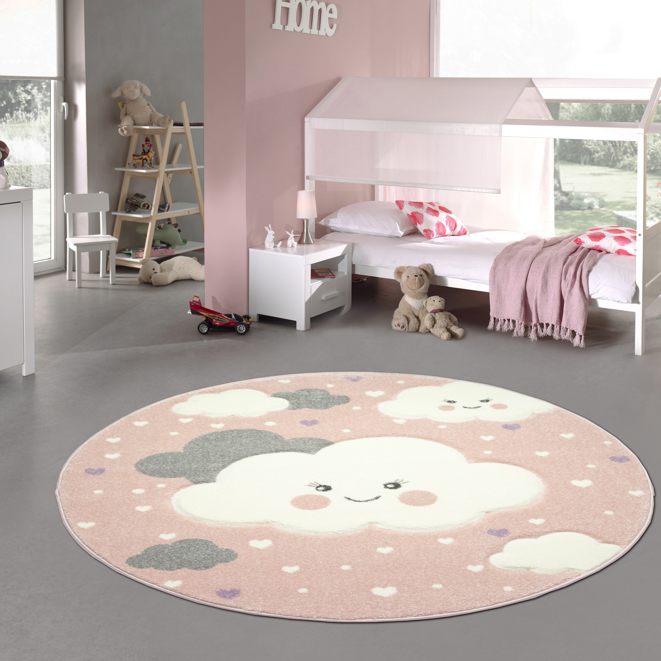 Teppich-Traum Wolke: preiswert Kinderzimmer Teppich geeignet und Pflegeleicht, für | Allergiker