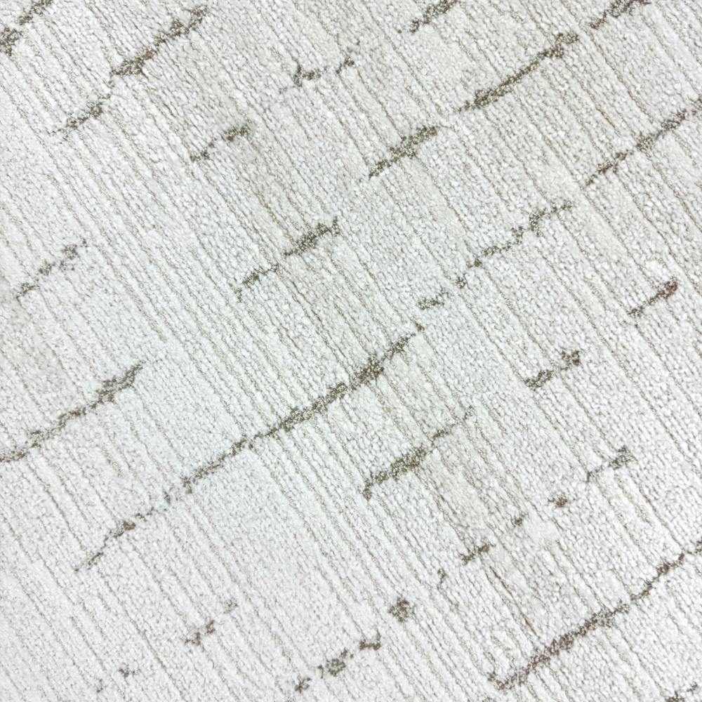 Teppich Wohnzimmer Schlafzimmer Strich Muster kuschelig creme mit beige/braunen Streifen